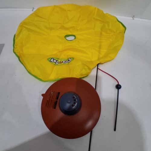 DOUGEZ MOTORIZED WAND ELECTRONIC CAT TOY -4 SPEEDS- 23" - YELLOW- (MODEL:DS-064) image 2