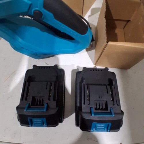 L1NXIXI CORDLESS BATTERY OPERATED ELECTRIC SNOW SHOVEL WITH DIRECTIONAL PLATE - 100W/10" - BLACK/BLUE image 5