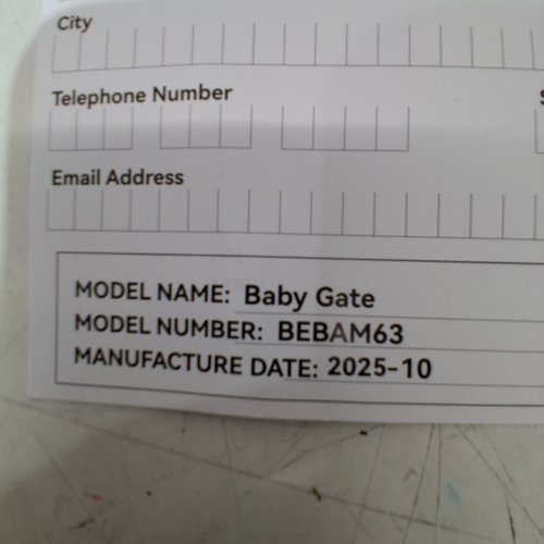 BABELIO HARDWARE MOUNTED SAFETY GATE - 29"-43" X 30" - WHITE (MODEL: BEBAM63) image 3