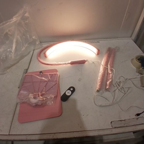 FOLDABLE LARGE HALF MOON LED NAIL/COSMETIC LIGHT - PINK image 2