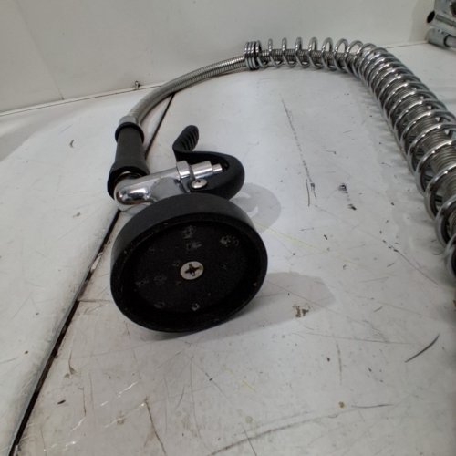 COMMERCIAL INDUSTRIAL FAUCET WITH SPRAYER, ADJUSTABLE CENTER & ADD-ON SWING SPOUT - 25" - CHROME image 4