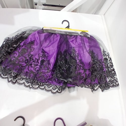 WOMEN'S GOTHIC TUTU - LARGE/EXTRA LARGE - PURPLE / BLACK image 2