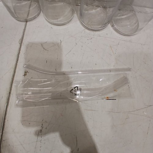 4PK MIKASA GOURMET BASICS GLASS TUMBLERS WITH LIDS & STRAWS - 18OZ (MODEL:1882036) image 4
