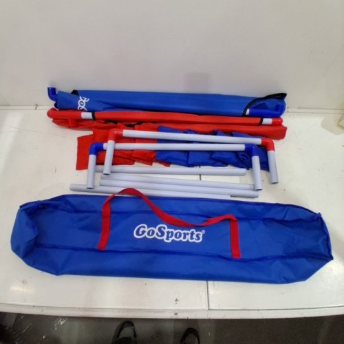 GOSPORTS PORTABLE PVC FRAMED CORNHOLE GAME SET, BLUE/RED (MODEL: CH-04) image 2