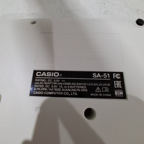 CASIO CASIOTONE 32-KEY MINI KEYBOARD FOR KIDS - 17.6" X 8.2" X 2" - BLACK/WHITE (MODEL: SA-51) image 3