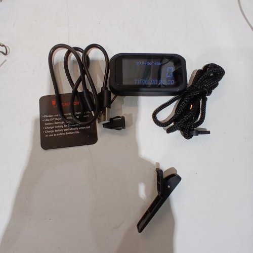 GOMMIN 3D PEDOMETER STEP COUNTER - 2.79" X 1.48" - BLACK image 3