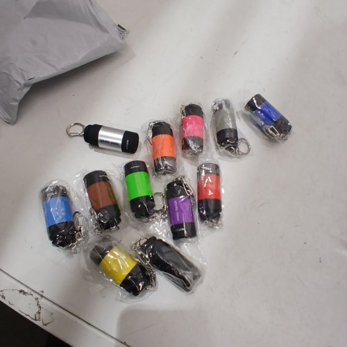 12PK CUSSITY RECHARGEABLE KEYCHAIN FLASHLIGHTS - ASSORTED COLORS image 3
