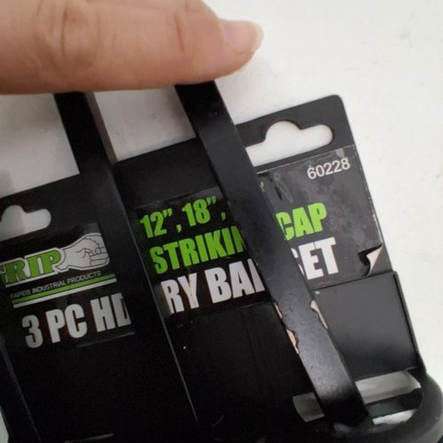 3PC GRIP HEAVY DUTY STRIKING PRY BAR SET - 12"/ 18"/ 24" - BLACK /GREEN (MODEL: 60228 ) image 2