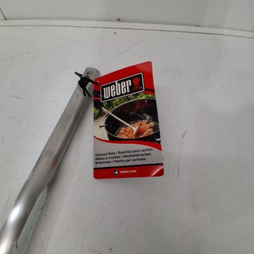 WEBER CHARCOAL RAKE WITH 18" ARM FOR SAFE DISTANCE - STAINLESS STEEL image 3