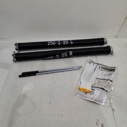 2PC GARAGE DOOR TORSION SPRINGS - LEFT AND RIGHT SIDES - BLACK (MODEL: 250-2-29) image 3