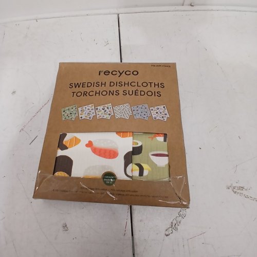 12PC RECYCO SWEDISH DISHCLOTHS - GREEN/TAN SUSHI - (MODEL: 1796215) image 3