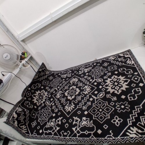 SADIE ACCENT NON-SLIP MAT -45" X 30" - BLACK/CREAM (MODEL:1992776) image 2