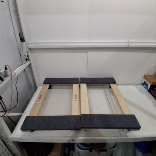 2PK CARPETED SOLID WOOD MOVING DOLLY - 840 LBSMAX/CAP - 30" X 18" - GREY/WOOD image 3