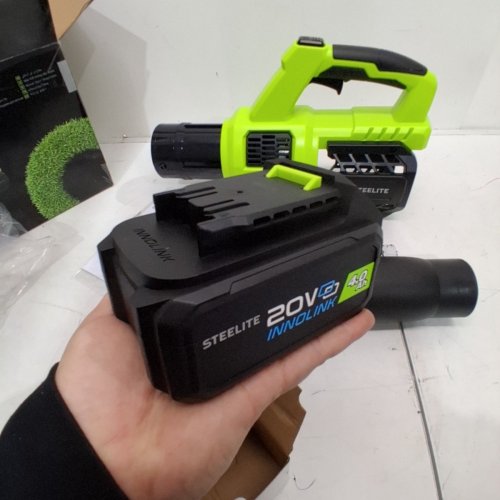 STEELITE CORDLESS LEAF BLOWER WITH 4.0AH BATTERY AND FAST CHARGER - 12V - GREEN\BLACK - (MODEL: DG010-1) image 3