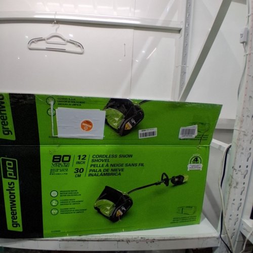 GREENWORKS **TOOL ONLY** PRO BRUSHLESS CORDLESS MOTOR SNOW SHOVEL- 80V MAX POWER - 12" - GREEN (MODEL: GLSS80000/2601202) image 3