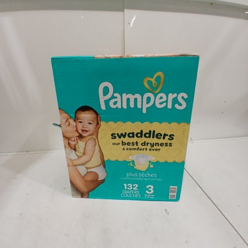 132PK PAMPERS SWADDLERS LEAK PROOF SKIN PROTECTION BABY DIAPERS - SIZE 3 image 2