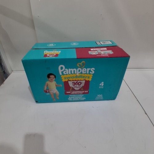 100PK PAMPERS SWADDLERS 360 PULL-ON DIAPERS - SIZE 4 image 2