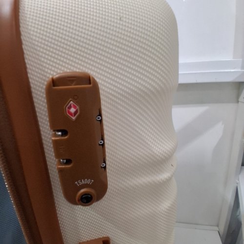 3PC LONG VACATION HARDSHELL LUGGAGE/ SUITCASES SET - 26" - WHITE/BROWN - (MODEL: LUGGAGELV402) image 5
