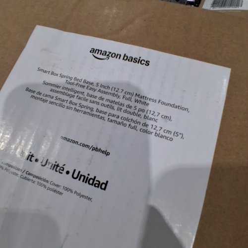 AMAZON BASICS SMART BOX SPRING BED BASE -MATTRESS FOUNDATION - 74" X 53" X 5"/FULL - OFF WHITE (MODEL: B07K6H2P7G) image 6