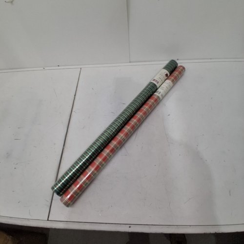 2 ASSORTED SOULAR AND HEARTH & HAND WITH MAGNOLIA HOLIDAY GIFT PAPER - 20SQ.FT/30SQ.FT - GREEN/RED YELLOW PLAID image 2