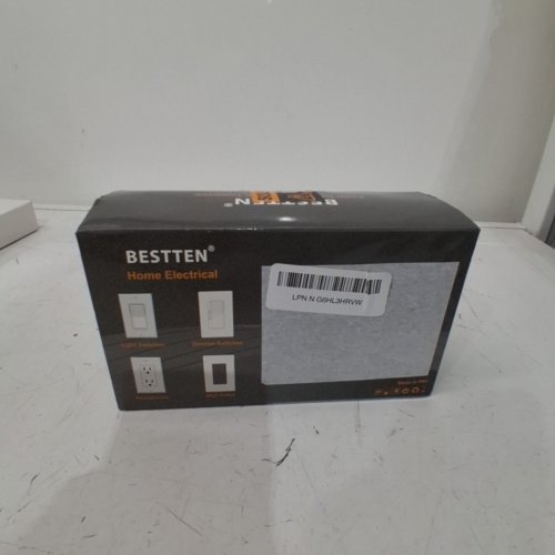 10PK BESTTEN SINGLE POLE DECORATOR WALL LIGHT SWITCH - 15A - 120/277V - WHITE image 3