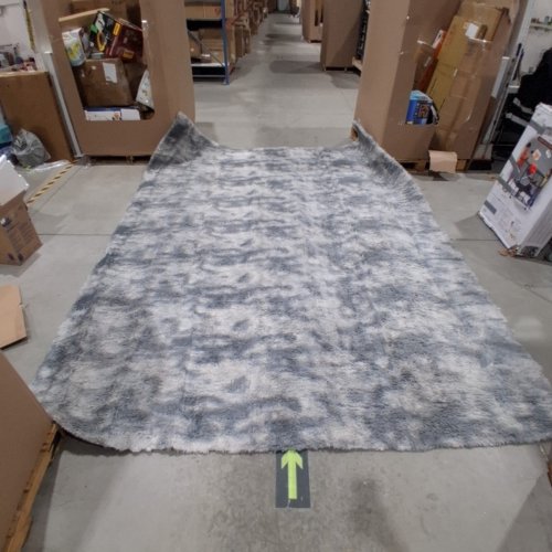 INDOOR SOFT PLUSH AREA RUGS/CARPET FOR LIVING ROOM, BEDROOM, MODERN HOME DECOR AESTHETIC LONG-PILE RUG, NON-SHEDDING, SLIP-RESISTANT, TIE-DYE - 9FT X 12.8FT - LIGHT GREY (MODEL: SM9X12-ZRQH10B) image 2