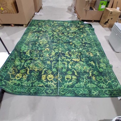 INDOOR HOME STYLISH AREA RUG - 8FT X 10FT - GREEN image 3