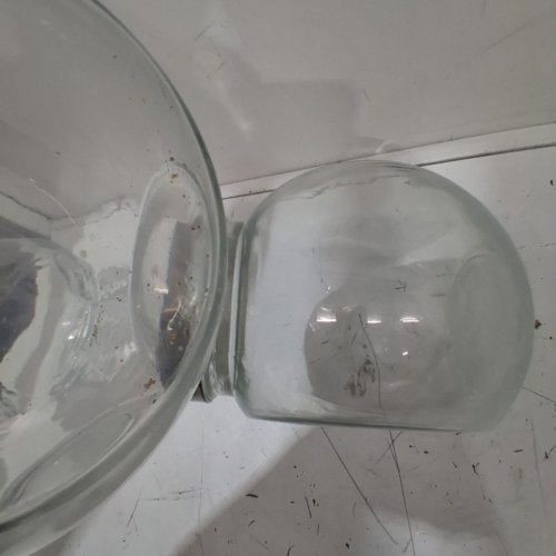 3PC MASON GLASS JARS WITH METAL LIDS - 2.85L - CLEAR / SILVER image 3