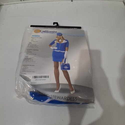 3PC WOMENS CALIFORNIA FLIGHT ATTENDANT COSTUME - SMALL - RETRO STEWARDESS image 2