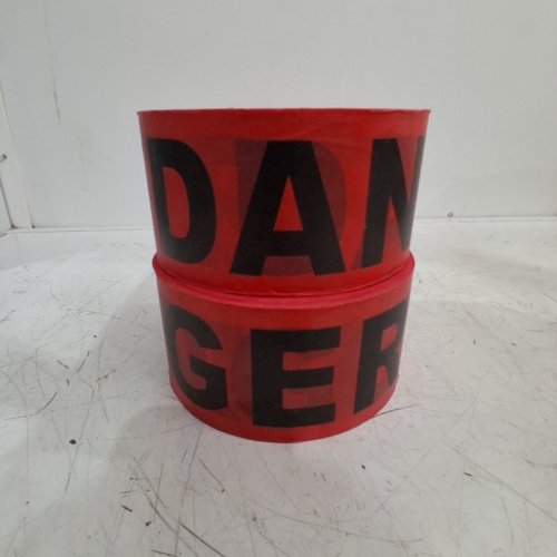 2PK CORDOVA DANGER BARRICADE TAPE - 1000FT EACH (2000FT TOTAL) - RED (MODEL: T15211) image 2