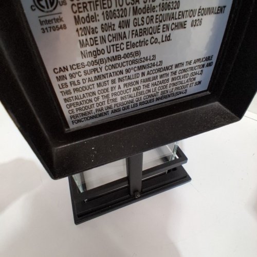 LUTEC CRAFTSMAN STYLE OUTDOOR LED WALL LANTERN - 12.5" X 7.5" X 7" - BLACK (MODEL: 1806320) image 3