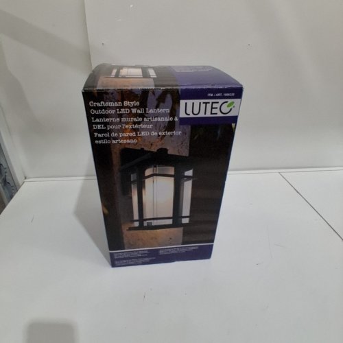 LUTEC CRAFTSMAN STYLE OUTDOOR LED WALL LANTERN - 12.5" X 7.5" X 7" - BLACK (MODEL: 1806320) image 5
