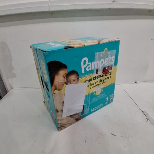 160PK PAMPERS SWADDLERS BEST DRYNESS DISPOSABLE DIAPERS - SIZE 1 (8-14LB) image 3
