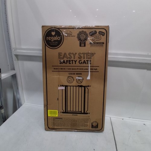 REGALO EASY-STEP METAL WALK-THROUGH SAFETY GATE - 30" X 29'' - 38.5'' - WHITE (MODEL: 1160DS) image 4