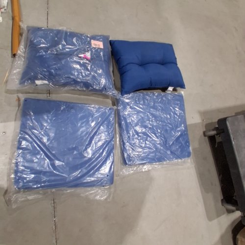 4PC PATIO CUSHIONS - ASSORTED SIZES - BLUE image 2