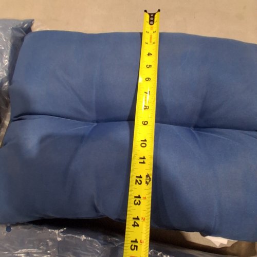 4PC PATIO CUSHIONS - ASSORTED SIZES - BLUE image 5
