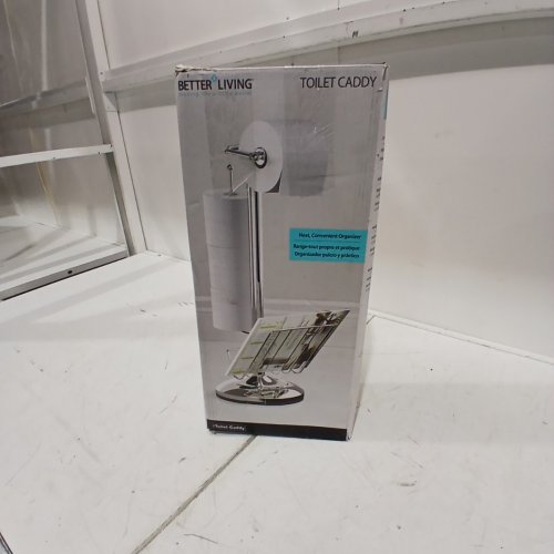 BETTER LIVING TOILET CADDY - TOILET PAPER DISPENSER WITH MAGAZINE RACK, 21" - SATIN NICKEL image 3