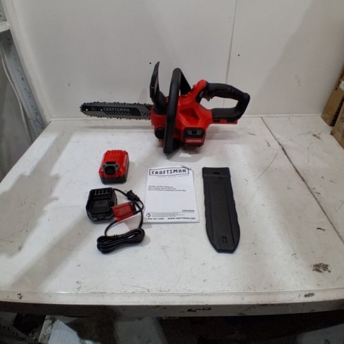 CRAFTSMAN BATTERY CORDLESS CHAINSAW - 12" - BAR 20 V - RED AND BLACK (MODEL: CMCCS620M1) image 3