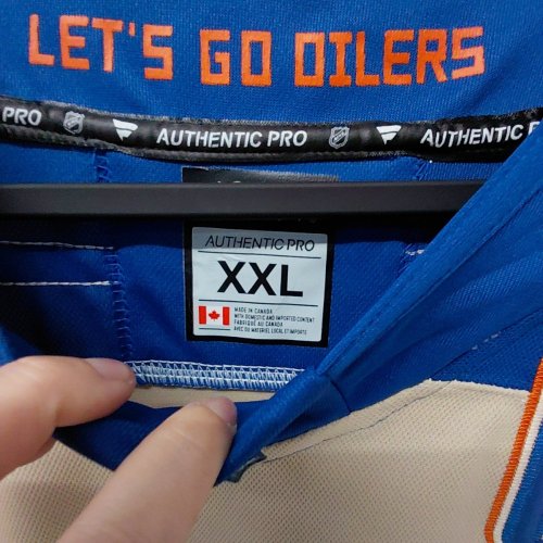 FANATICS EDMONTON OILERS CONNOR MCDAVID ALTERNATIVE PREMIUM CAPTAIN HOCKEY JERSEY - XXL - BLUE / ORANGE / CREAM image 3