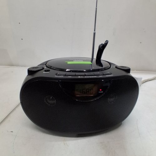 NEXTRON PORTABLE STEREO CD PLAYER BOOMBOX WITH AM/FM RADIO, BLUETOOTH, USB, AUX-IN, HEADPHONE JACK, CD-R/RW AND MP3 CDS COMPATIBLE, CLEAR AND FULL SOUND WITH BASS BOOST, AC/BATTERY OPERATED - BLACK - (MODEL: CB-500BT) image 2