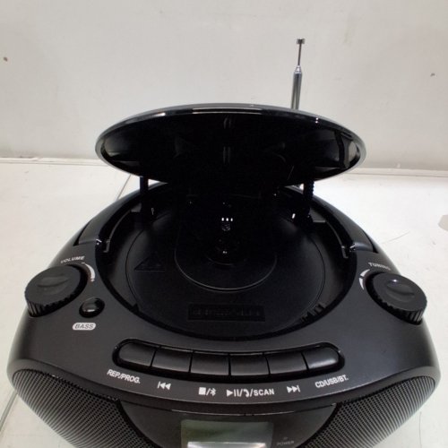 NEXTRON PORTABLE STEREO CD PLAYER BOOMBOX WITH AM/FM RADIO, BLUETOOTH, USB, AUX-IN, HEADPHONE JACK, CD-R/RW AND MP3 CDS COMPATIBLE, CLEAR AND FULL SOUND WITH BASS BOOST, AC/BATTERY OPERATED - BLACK - (MODEL: CB-500BT) image 4