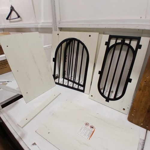 HZUANERI WOODEN DOG CAGE CRATE - FOR SMALL DOGS - 19.3" X 26.8" X 22" - WHITE BROWN (MODEL: DFC85514B) image 4