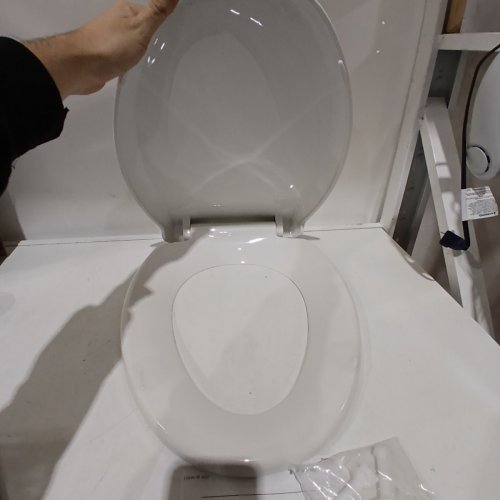 BEMIS SLOW CLOSE EASY CLEAN TOILET SEAT - ELONGATED 18.5" - WHITE (MODEL: 7300SLEC-000) image 3