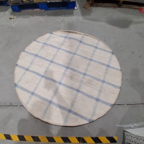 SAFAVIEH HAND WOVEN ROUND AREA RUG - IVORY/BLUE - 4FT (MODEL: MTK322M-4R) image 2