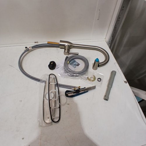 MOEN ADLER ONE-HANDLE HIGH ARC PULLDOWN KITCHEN FAUCET WITH POWER CLEAN AND OPTIONAL DECK PLATE - SPOT RESIST STAINLESS (MODEL: 87233SRS) image 2