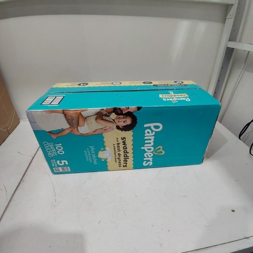 100PK PAMPERS SWADDLERS 100% LEAKPROOF DISPOSABLE BABY DIAPERS - SIZE 5 image 2