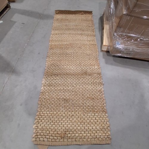 THRESHOLD ANNANDALE HANDWOVEN JUTE FLAT PILE SOLID RUNNER RUG- 2FT 4" X 7FT - NATURAL (MODEL: 066011839) image 2