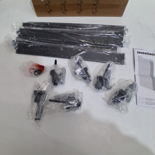 SLIDING BARN DOOR HARDWARE KIT - 6.6ft - BLACK (MODEL: J66DFS-K) image 3