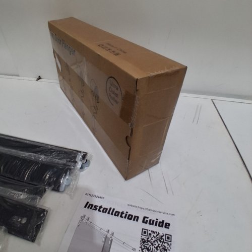 SLIDING BARN DOOR HARDWARE KIT - 6.6ft - BLACK (MODEL: J66DFS-K) image 4