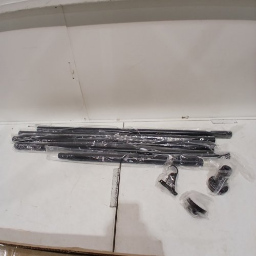 VISTA TELESCOPIC SHOWER CURTAIN ROD - 28" X 153" - BLACK image 2